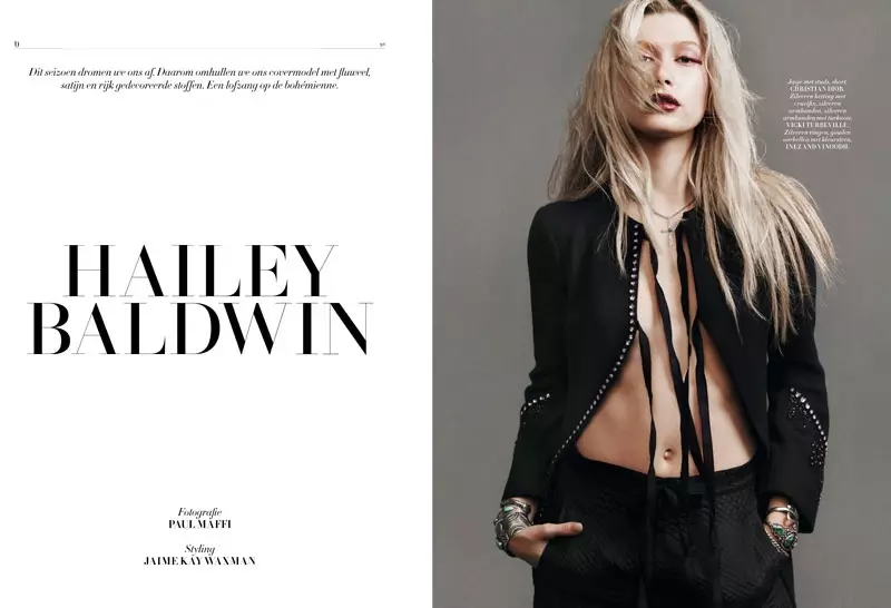 Hailey Baldwin schafft et am L'Officiel Holland Shoot