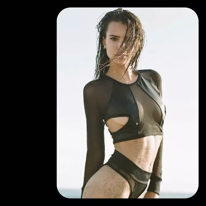 Emily Ratajkowski yra pasirengusi paplūdimio sezonui Minimale Animale's Spring Lookbook