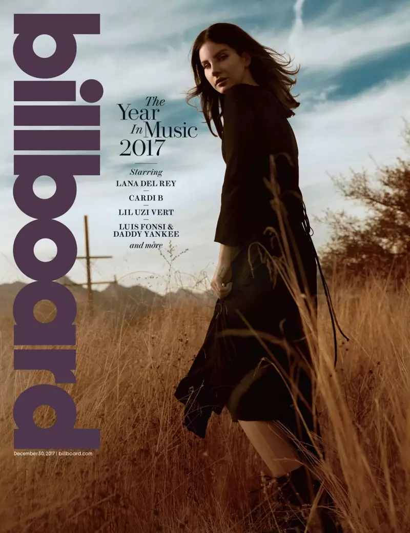 Lana Del Rey di Majalah Billboard 30 Disember 2017 Muka Depan