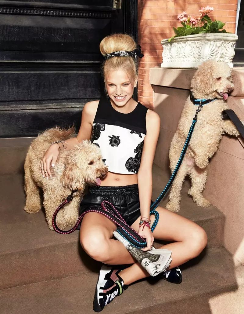 Nadine Leopold yn Modelu'r Gorau o Arddull Merch y Ddinas ar gyfer Cosmopolitan