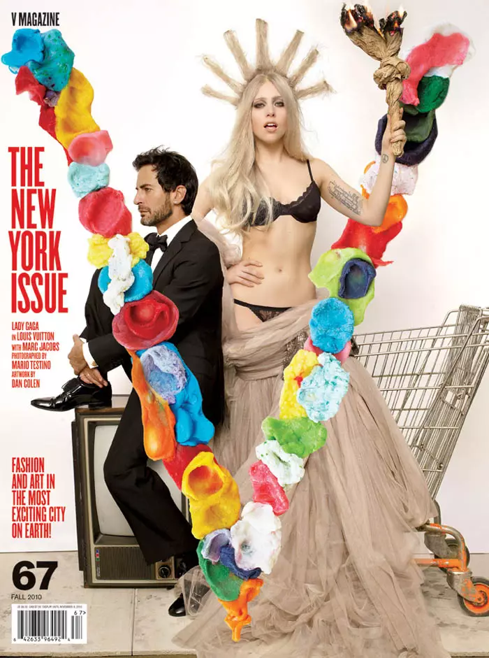 Lady Gaga Stars op Four Out of This World V Magazin Covers