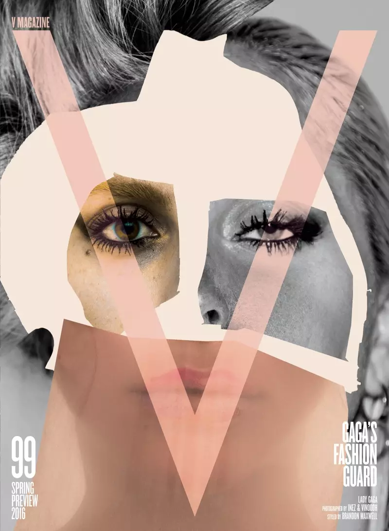 Lady Gaga na portada da revista V #99. Foto: Inez & Vinoodh