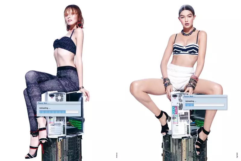 Gigi Hadid, Emily DiDonato Get Futuristic למגזין Antidote