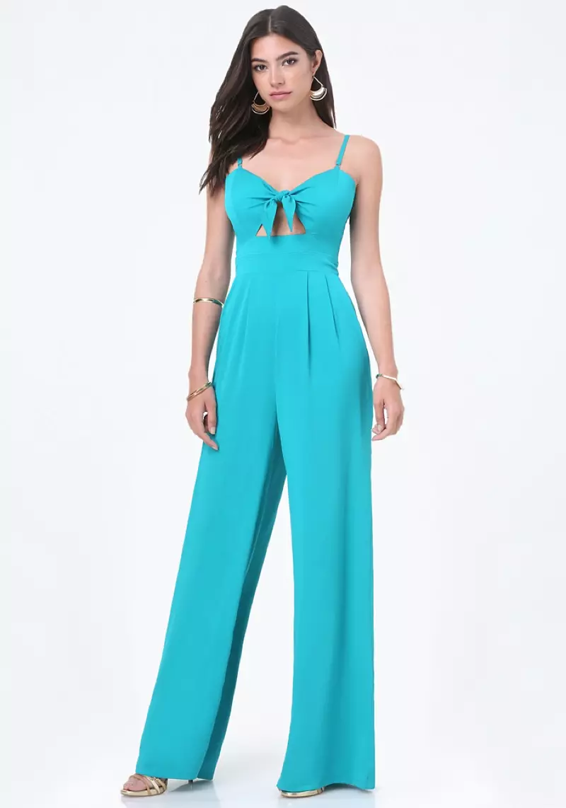 Bebe Dani Jumpsuit Tie ta' Quddiem