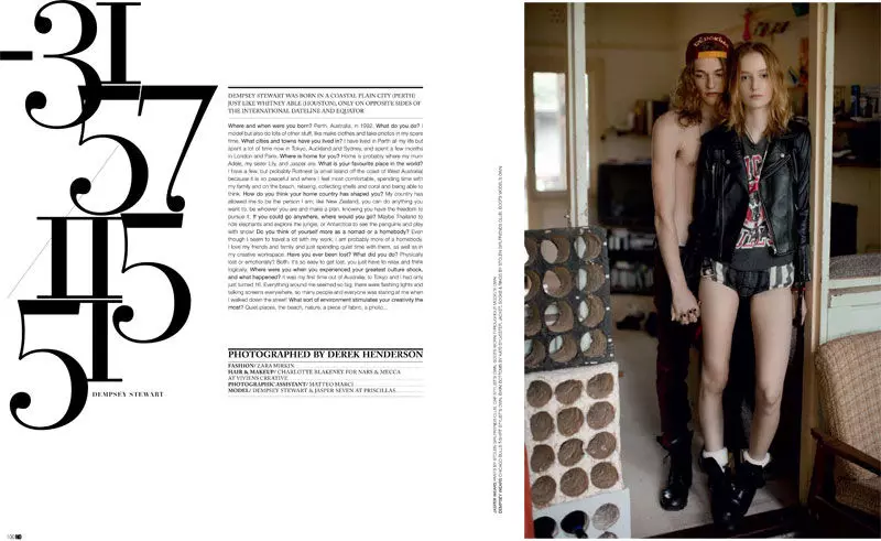 No. Magazine을 위한 Derek Henderson의 Dempsey Stewart