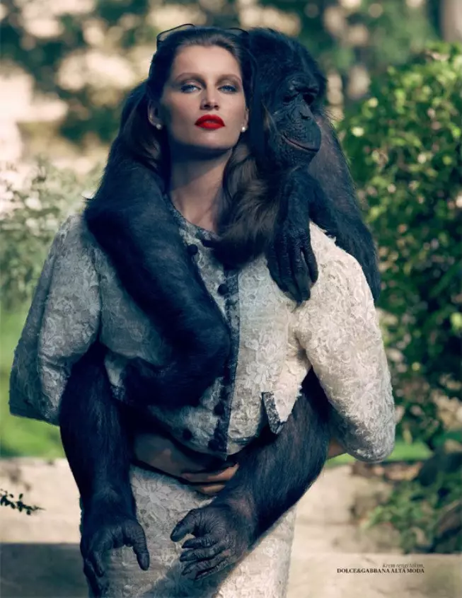 Laetitia Casta Wavala Dolce & Gabbana wa Vogue Turkey wolemba Sean & Seng