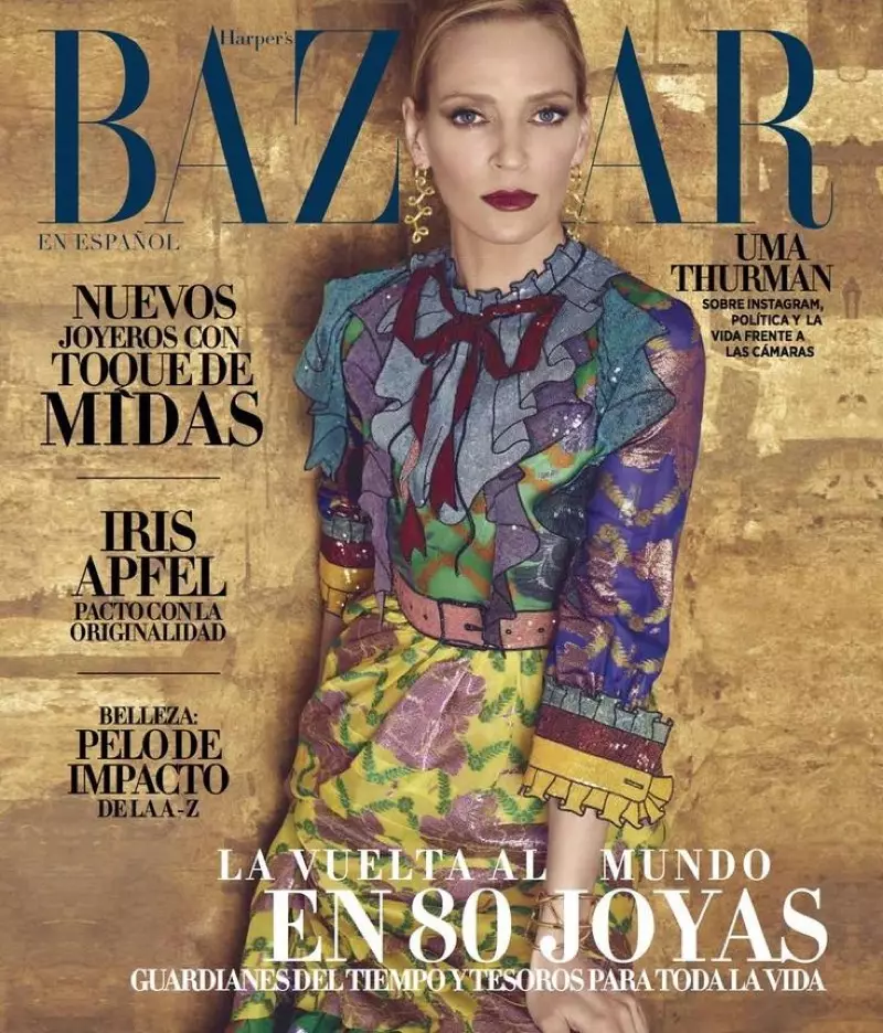 Uma Thurman na Harper's Bazaar Mexico May 2016 mkpuchi