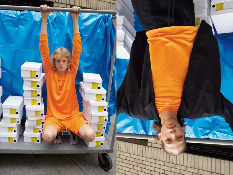 Hanne Gaby Odiele modelliert Teil III der adidas Originals by Alexander Wang Kollektion