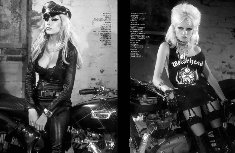 Ashley Smith na Anja Kostantinova Ari Biker Chic kubufaransa Revue De Modes # 22 na Thierry Le Goues