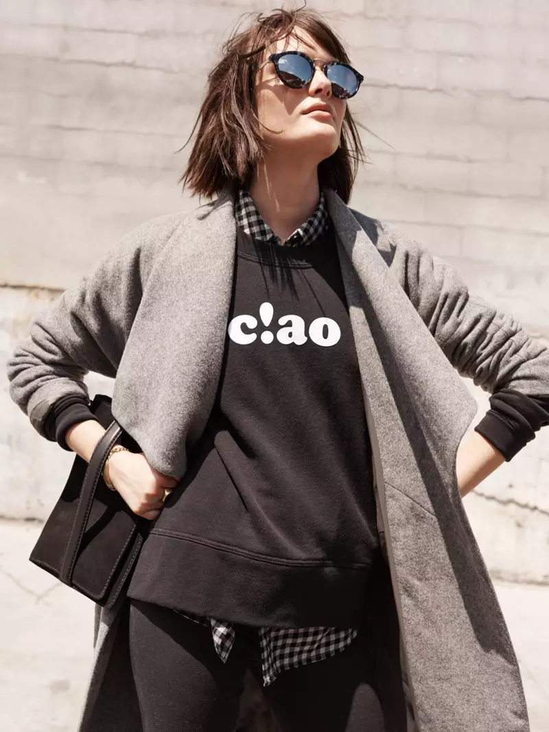 Madewell Delancey Coat, Ciao Sweatshirt และทุกที่ Jean