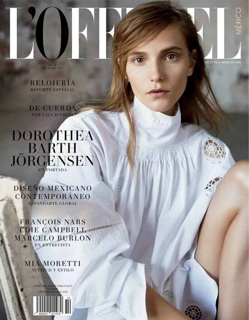 Dorothea Barth Jorgensen é capa da L'Officiel Mexico em junho de 2015