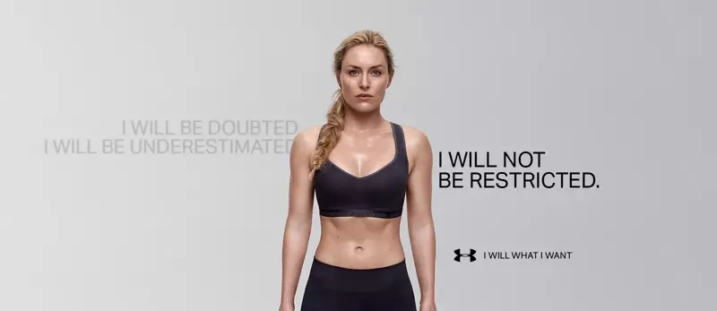 Lindsey Vonn už „Under Armour“.