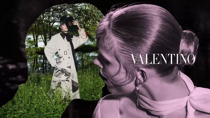 Evelyn Nagy e Rianne van Rompaey na campanha outono-inverno 2019 da Valentino