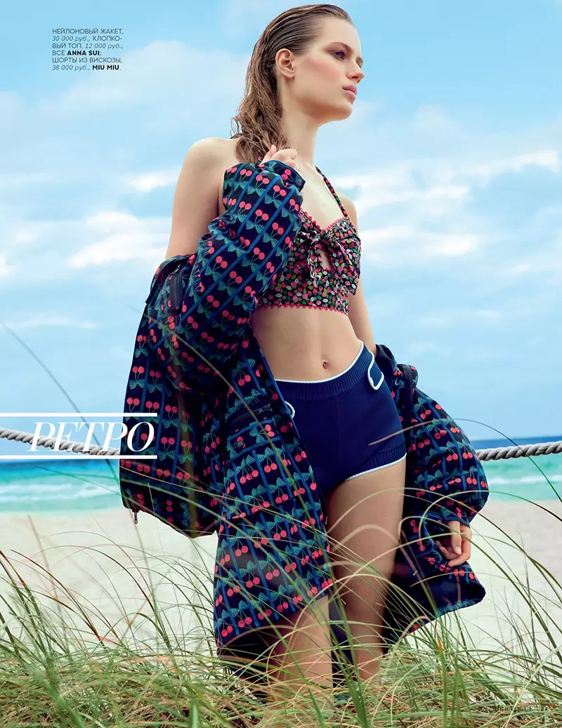 Esther Heesch modelka Summery Looks vo Vogue Russia