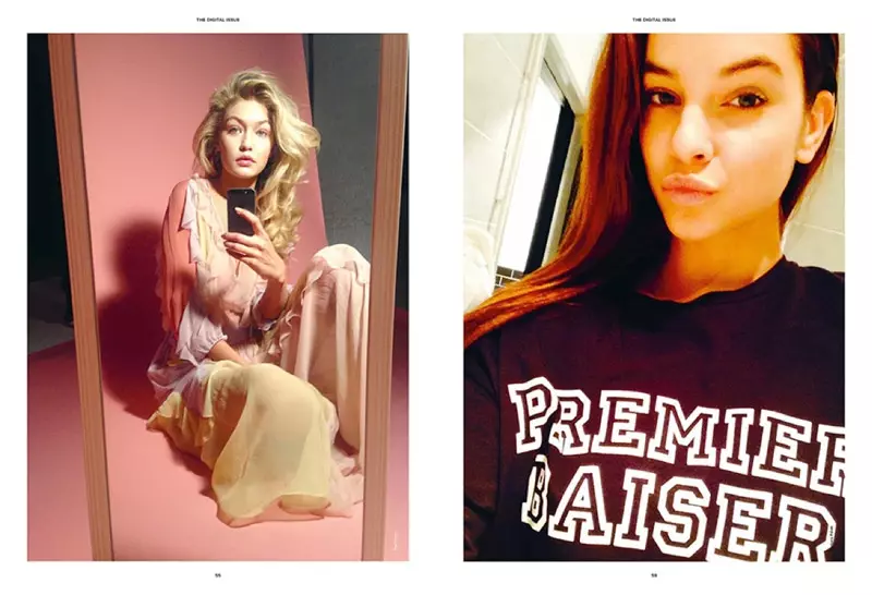 Gigi Hadid e Barbara Palvin scattano selfie per la rivista Antidote