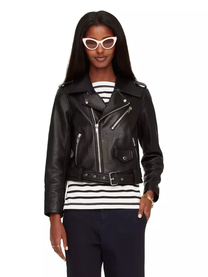 Kate Spade Alawọ Moto jaketi