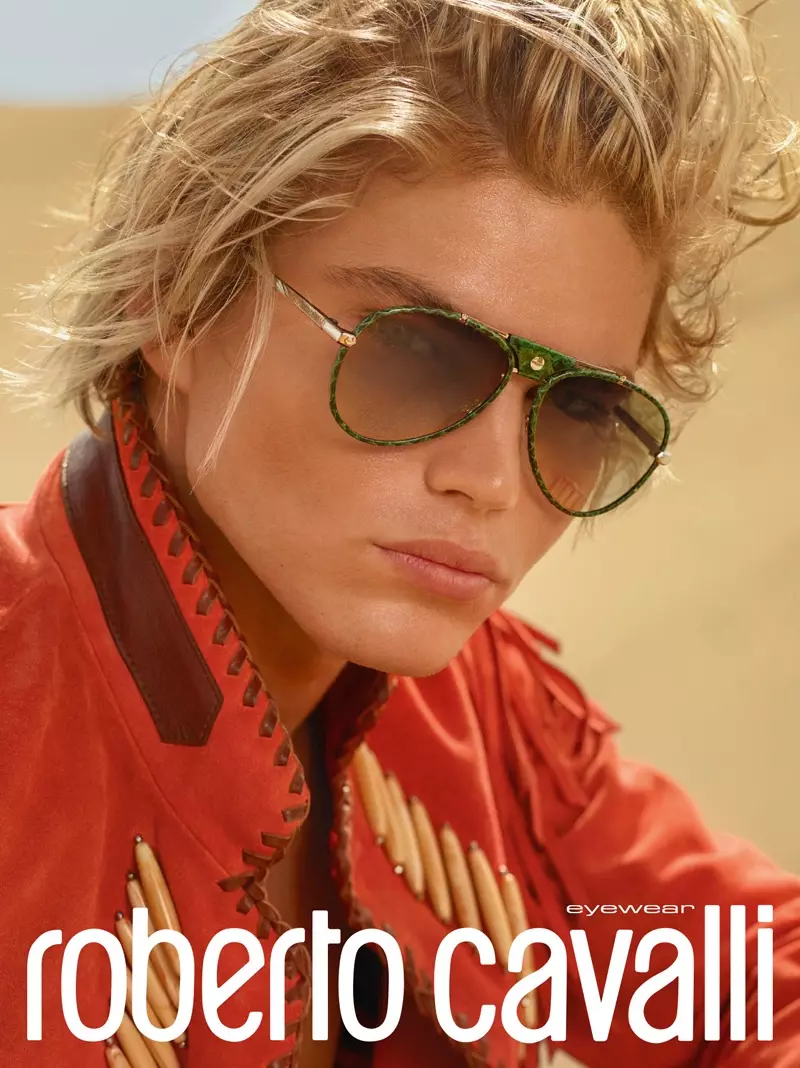 Jordan Barrett fyrir herferð Roberto Cavalli vorið 2017