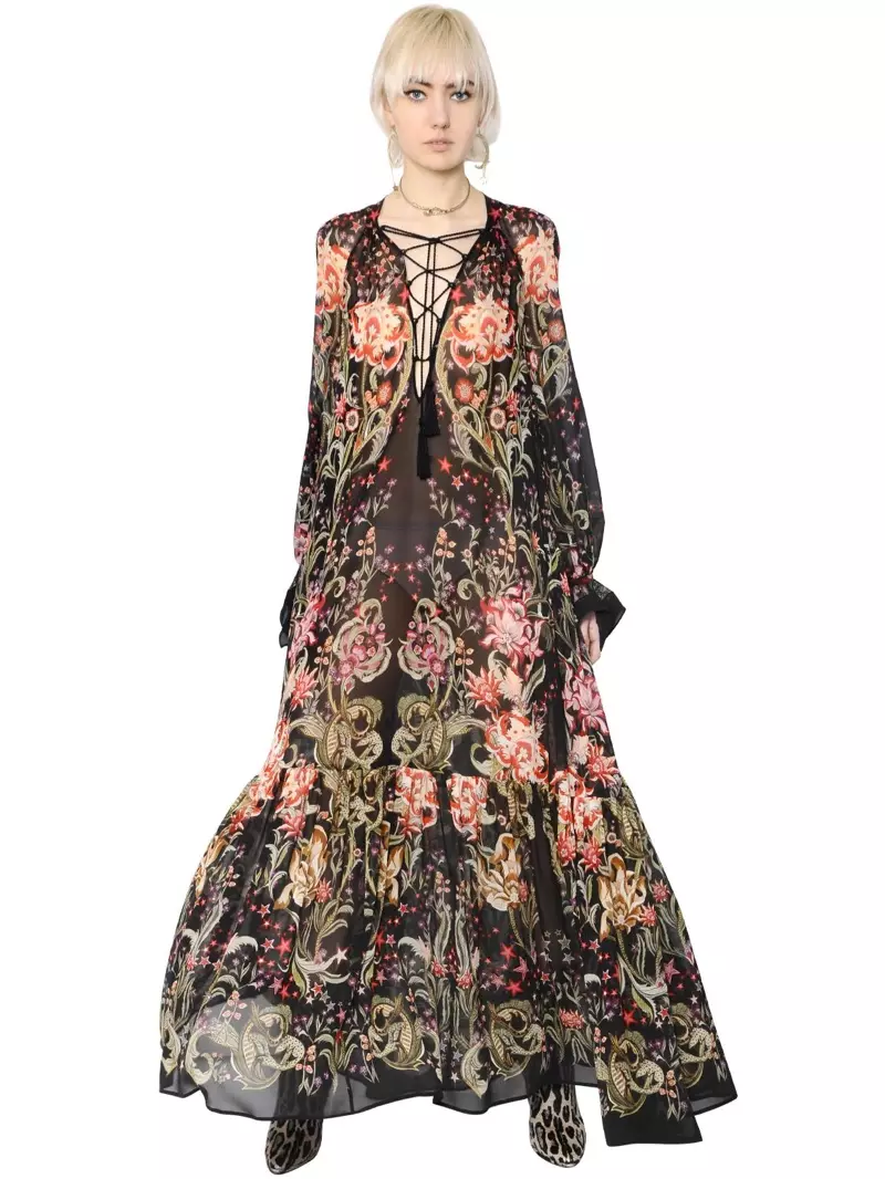 Roberto Cavalli Galaxy Garden Silk Printed զգեստ