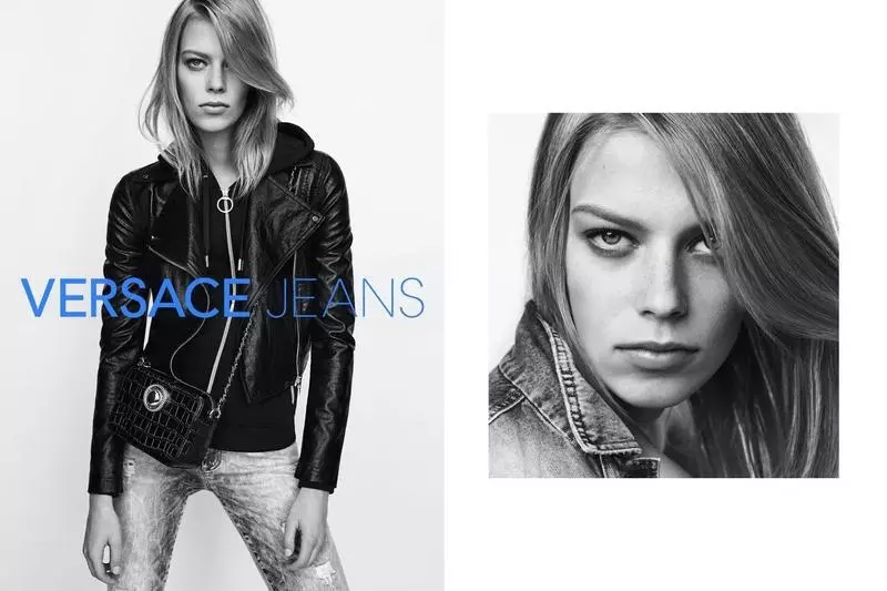 Difoto dalam hitam putih, Lexi Boling membintangi kampanye musim semi 2017 Versace Jeans