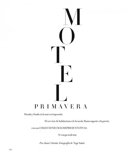 Motel Primavera: Nagi Sakai filmează colecțiile de primăvară pentru BAZAAR Spania