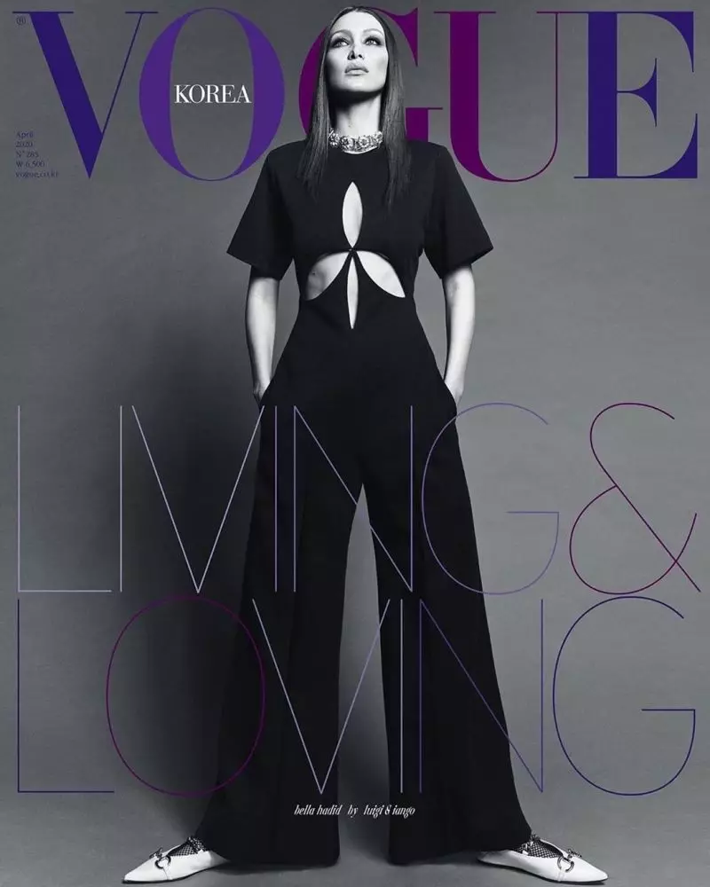 Bella Hadid Vogue Koreya 2020 Gucci Moda Redaksiyasının üz qabığı 563_13