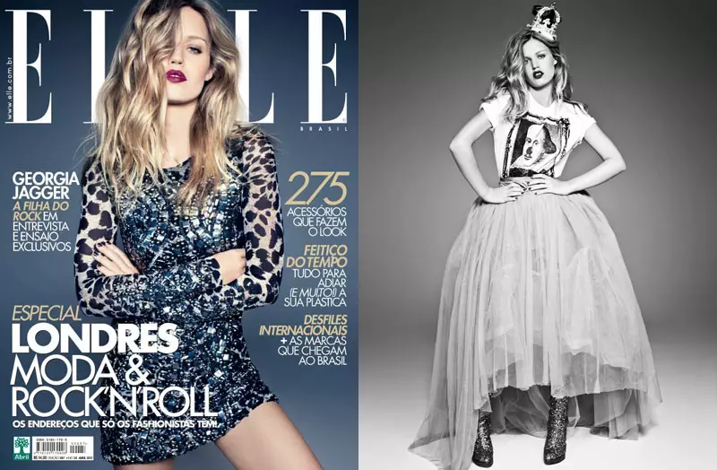 Georgia May Jagger oleh Jacques Dequeker untuk Elle Brazil April 2012