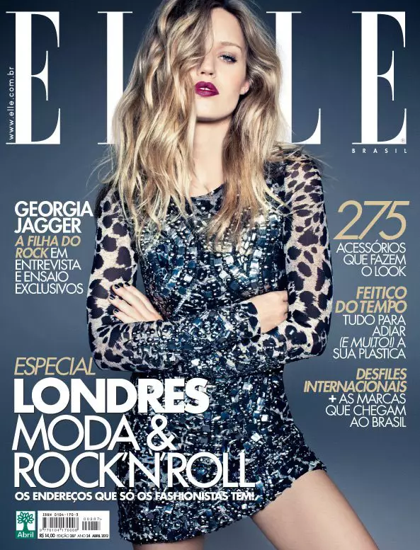 Georgia May Jagger của Jacques Dequeker cho Elle Brazil tháng 4 năm 2012