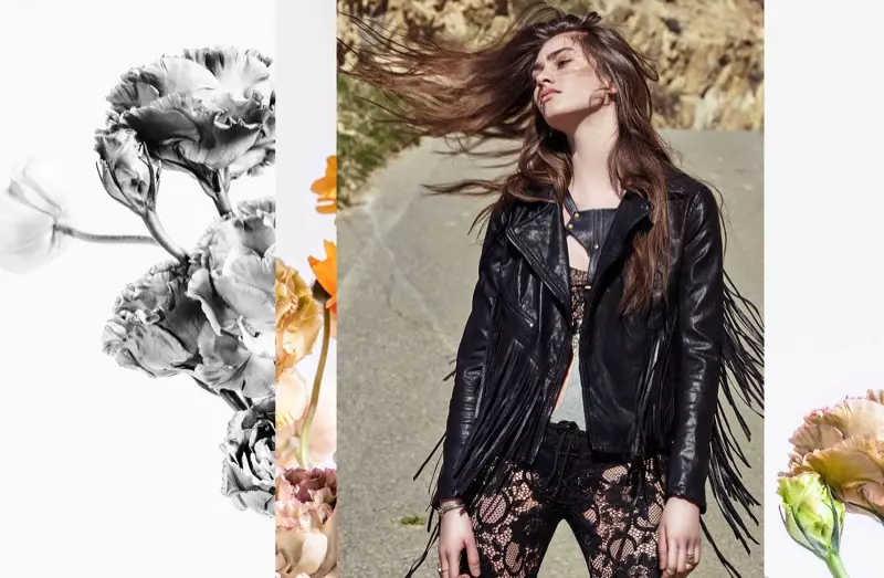 Nasty Gal ọwa ụdị bohemian biker maka akwụkwọ nlele ememme ya.