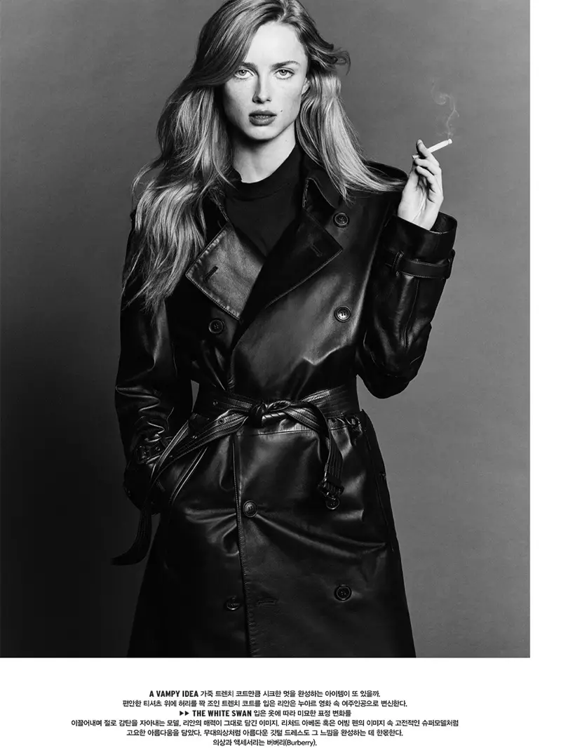 Rianne van Rompaey Pose dina Glam Pilari Vogue Korea