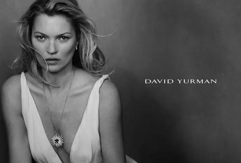 Kate mirigas pro la printempaj 2015 reklamoj de David Yurman