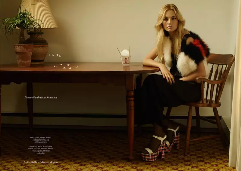 Bridget Malcolm luan në editorialin e Harper's Bazaar Mexico fotografuar nga Hans Neumann