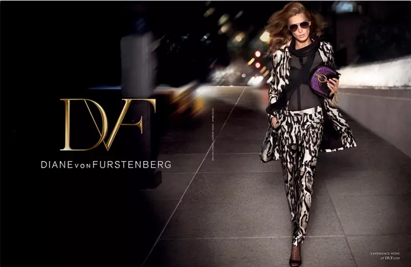 Diane von Furstenberg tik Daria Werbowy vir herfs 2013-advertensies