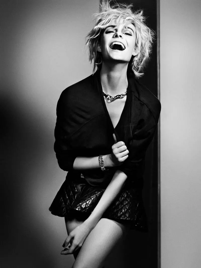 Nimue Smit emuliert Madonna in der Februar-Ausgabe von Glamour Netherlands von Philip Riches
