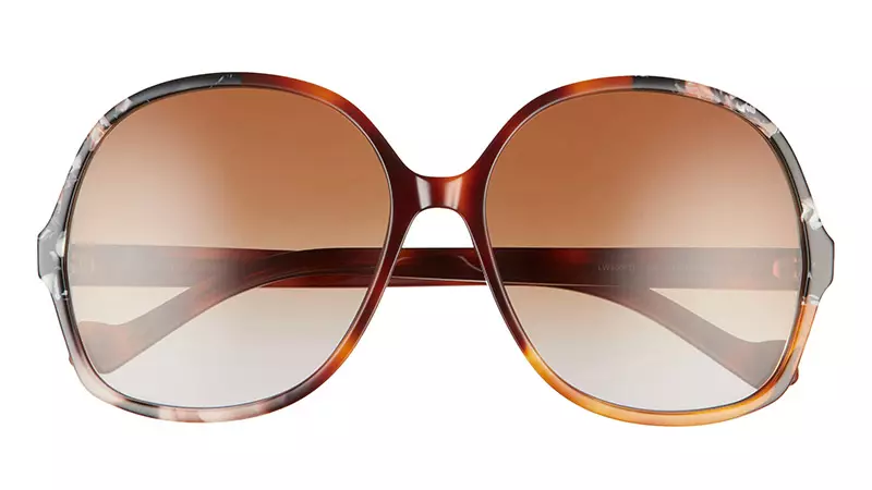 සැහැල්ලු හවානා සහ දුඹුරු/අළු කාච වල LOEWE Gradient Round Sunglasses $330