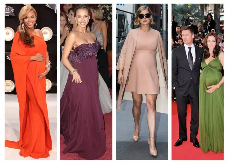 Beyonce, जेसिका अल्बा, Rosamund Pike र Angelina Jolie बाट मातृत्व शैली। फोटो: PR Photos/Shutterstock.com