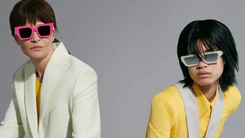 Helena Christensen und Justine Biticon präsentieren die Sommerkampagne 2021 von Off-White Eyewear.