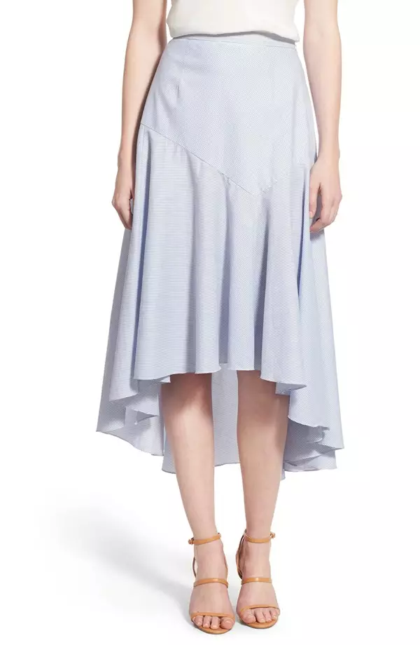 Olivia Palermo + Chelsea28 Drape Poplin Midi Skirt