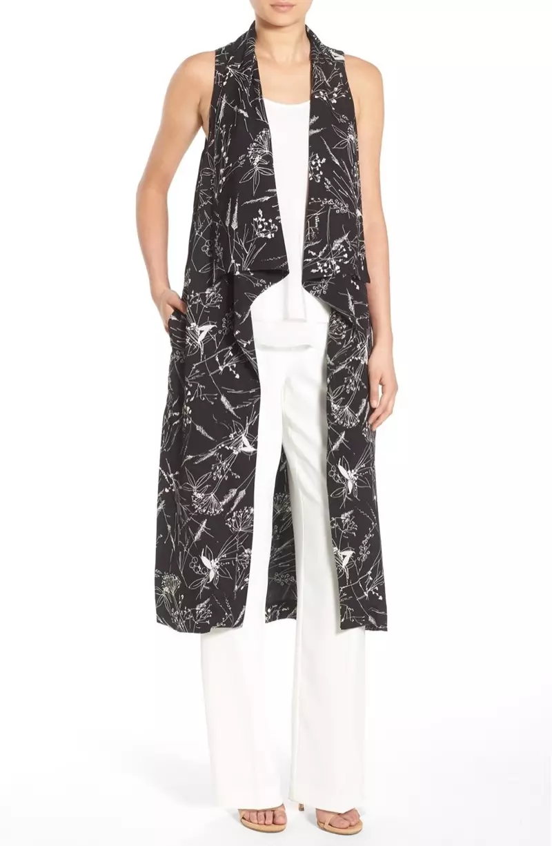 Olivia Palermo Chelsea28 Floral Print Lang Vest