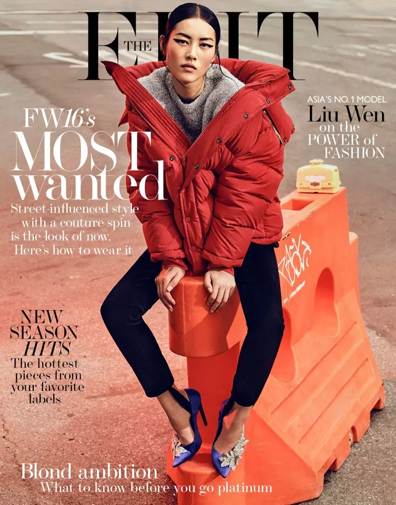 Liu Wen na portada de The Edit 1 de setembro de 2016