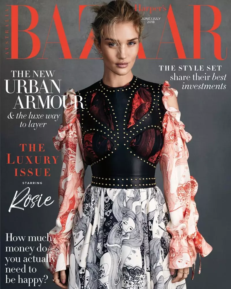 Rosie Huntington-Whiteley Modél Gaya Pra-Fall pikeun Harper's Bazaar Australia