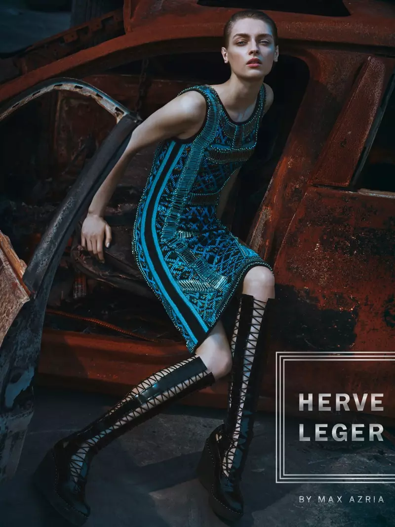 Daga Ziober taurari a Herve Leger's fall-winter 2016 campaign