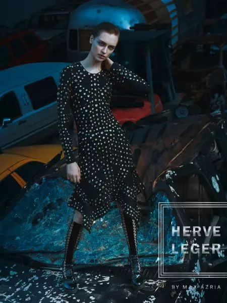 Herve Leger Nyetél pamandangan junkyard pikeun kampanye gugur 2016