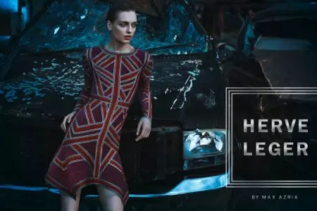 Herve Leger ກໍານົດ scene Junkyard ສໍາລັບແຄມເປນ Fall 2016