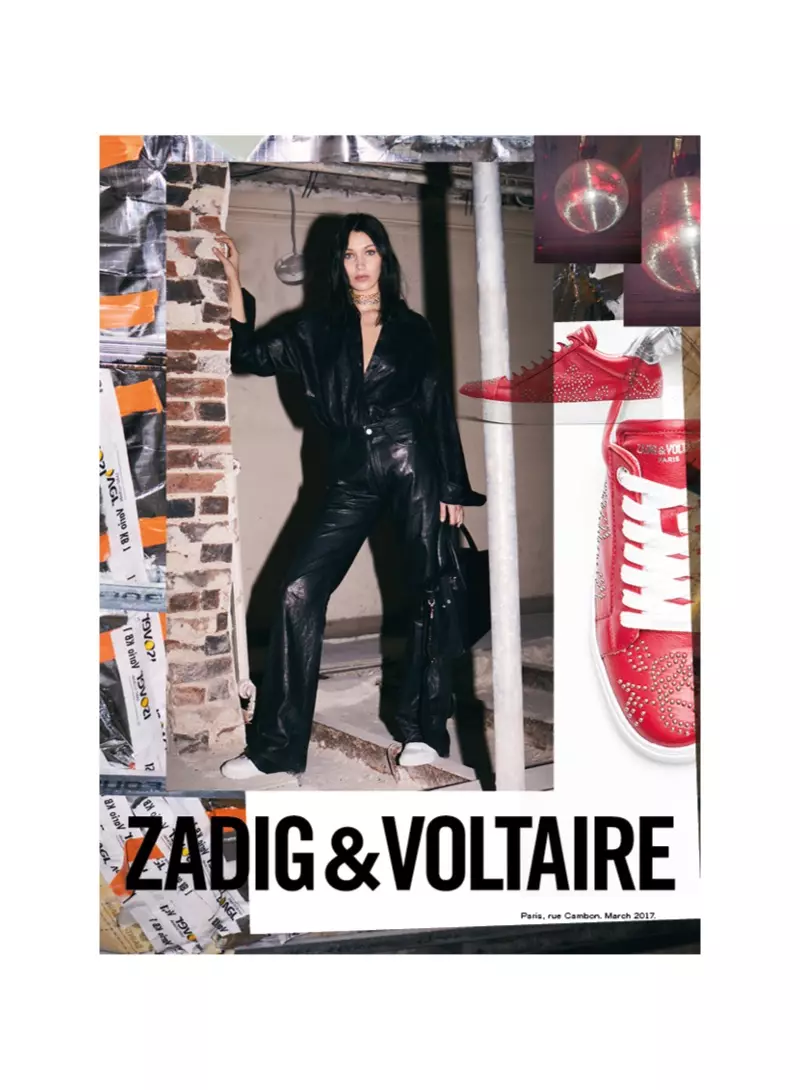 Zadig & Voltaire તેના પાનખર 2017 જાહેરાત ઝુંબેશમાં બેલા હદીદને દર્શાવે છે