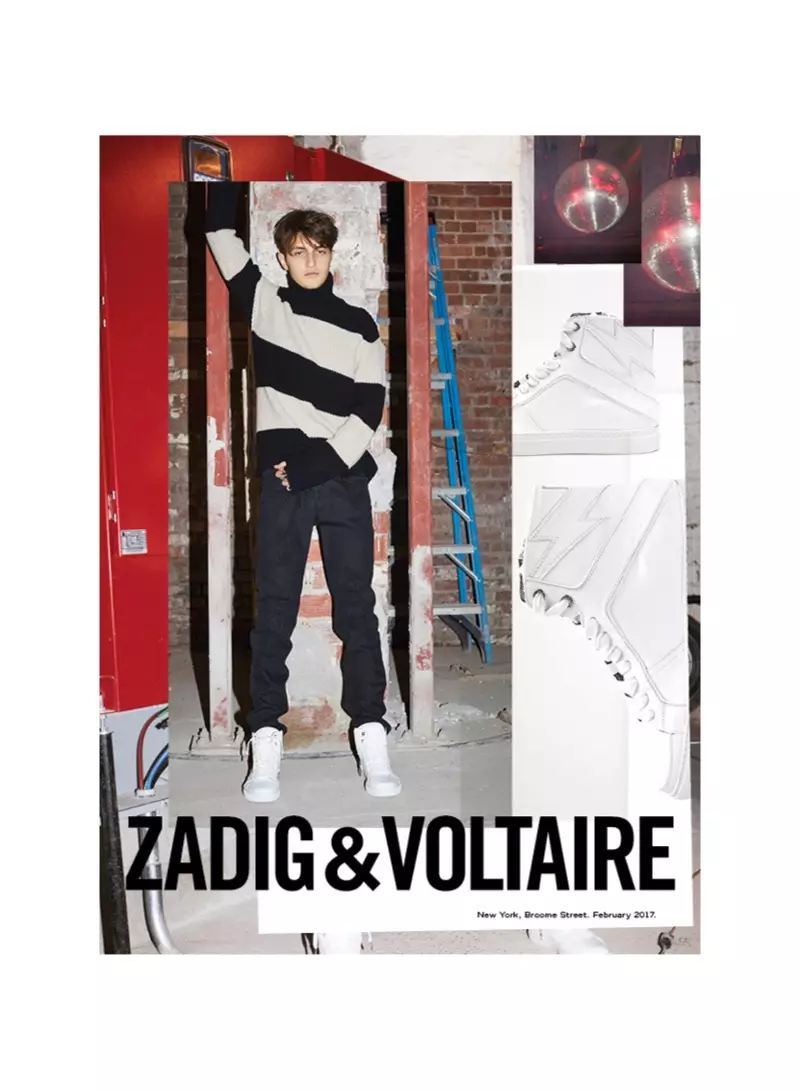 Tá Anwar Hadid chun tosaigh ar fheachtas titim-gheimhridh 2017 Zadig & Voltaire