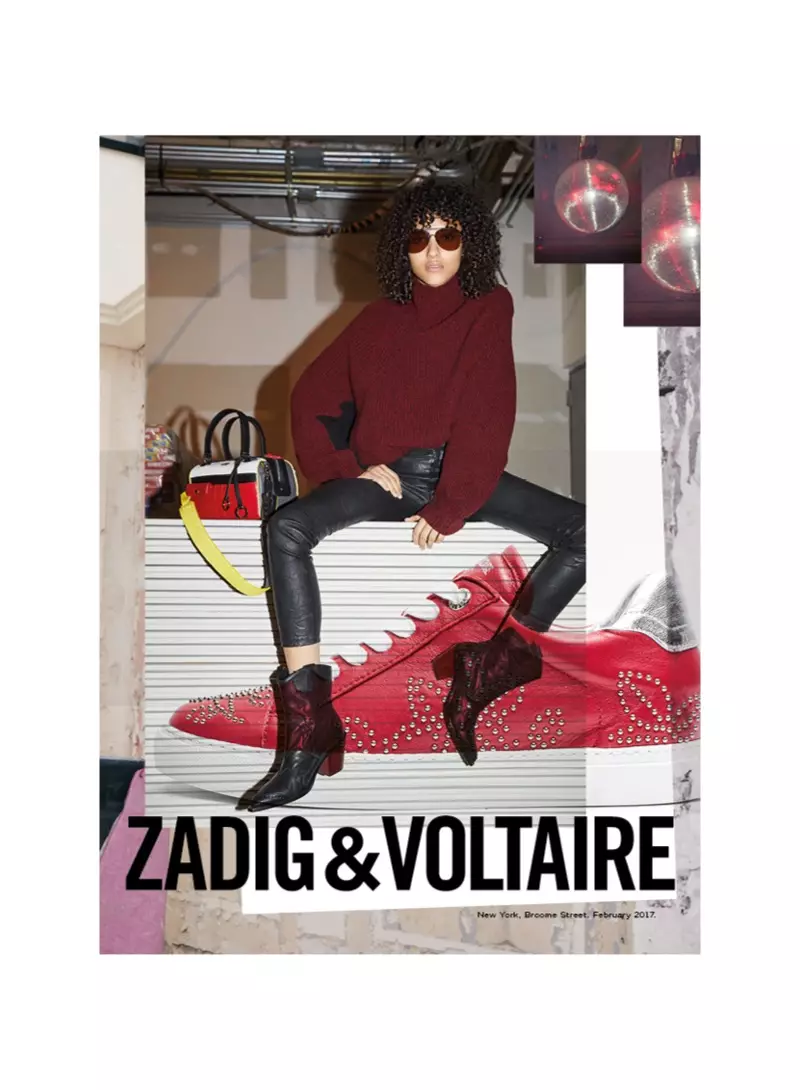 Zadig & Voltaire ၏ ဆောင်းရာသီ 2017 လှုပ်ရှားမှုတွင် Mélodie Vaxelaire ကြယ်ပွင့်များ