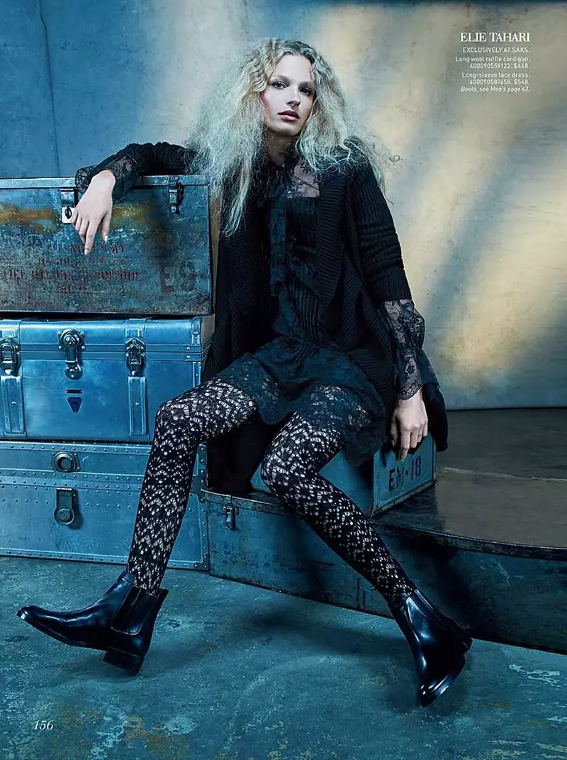 Frederikke Sofie mrocznie w stylu grunge dla Saks Fifth Avenue