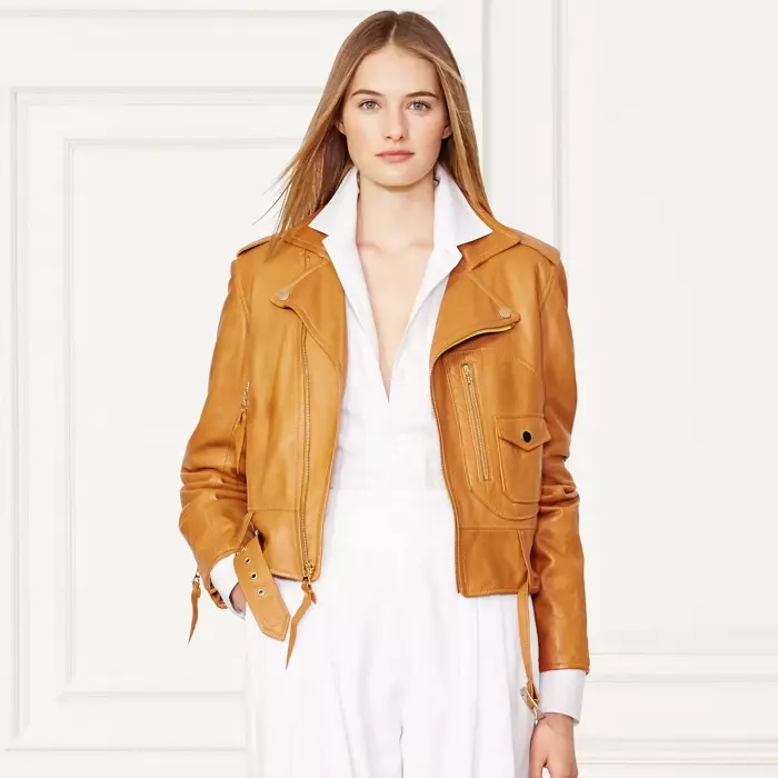 Ralph Lauren Collection Cayden Lambskin Moto Jas