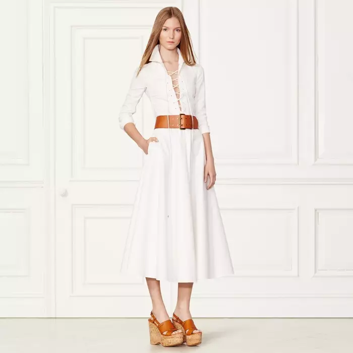 Ralph Lauren Joelle Lace-up Shirtdress