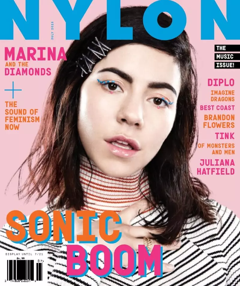Marina Diamandis nonāk žurnāla NYLON Magazine 2015. gada jūnija–jūlija vākā